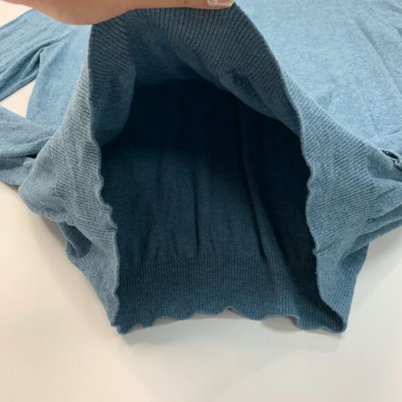 Johnnie-o Bailey Sweater Mens L Large Metal-Blue Quarter Zip Cotton Nylon Silk - Picture 8 of 12